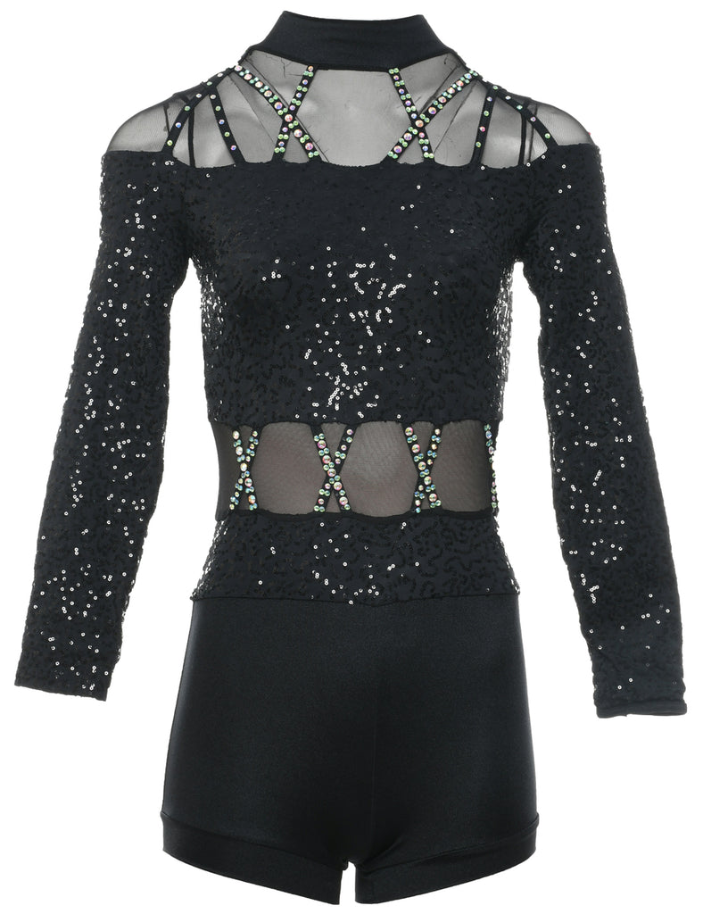 Sequined Showgirl Leotard - S