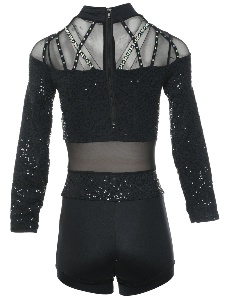 Sequined Showgirl Leotard - S