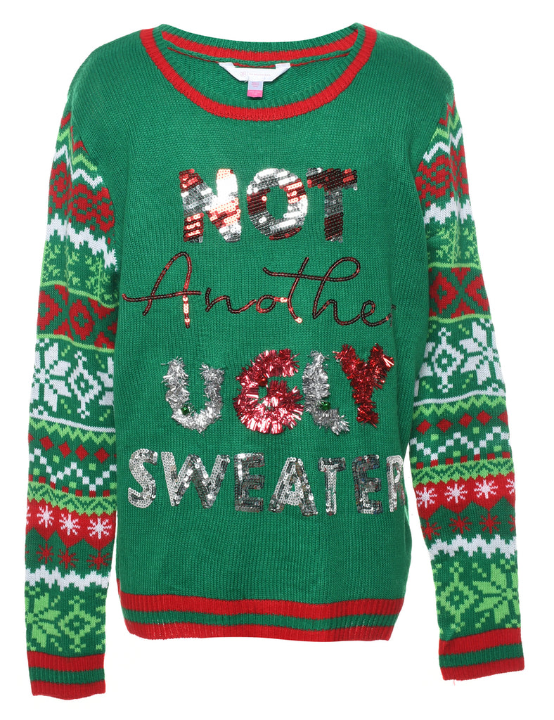 Sequins Christmas Jumper - XL