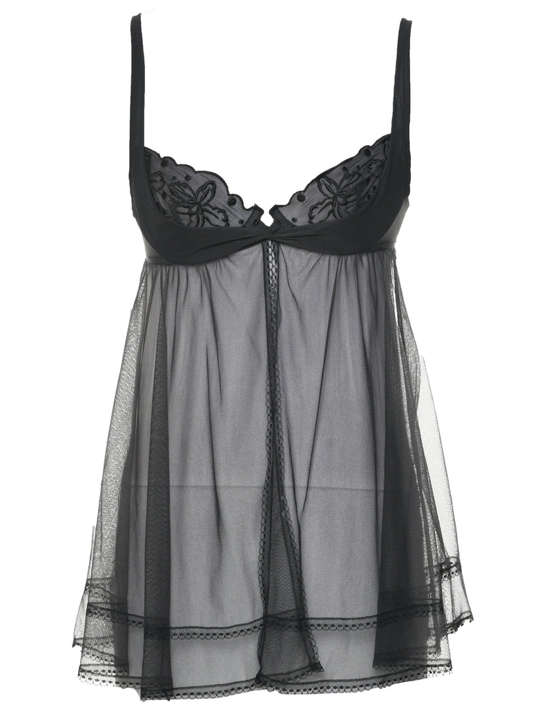 Sheer Black Babydoll - XS