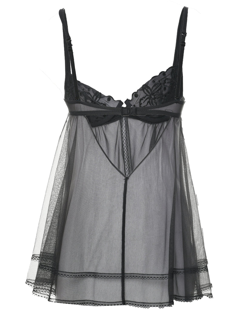 Sheer Black Babydoll - XS