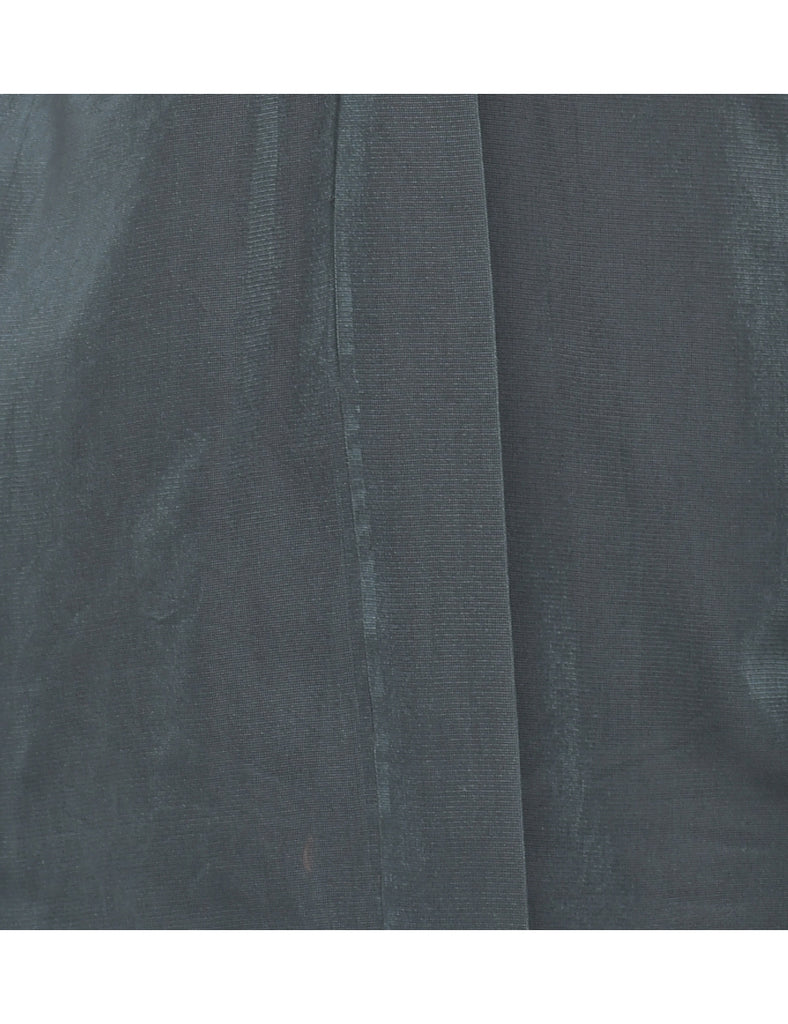 Sheer Black Cropped Kimono - S