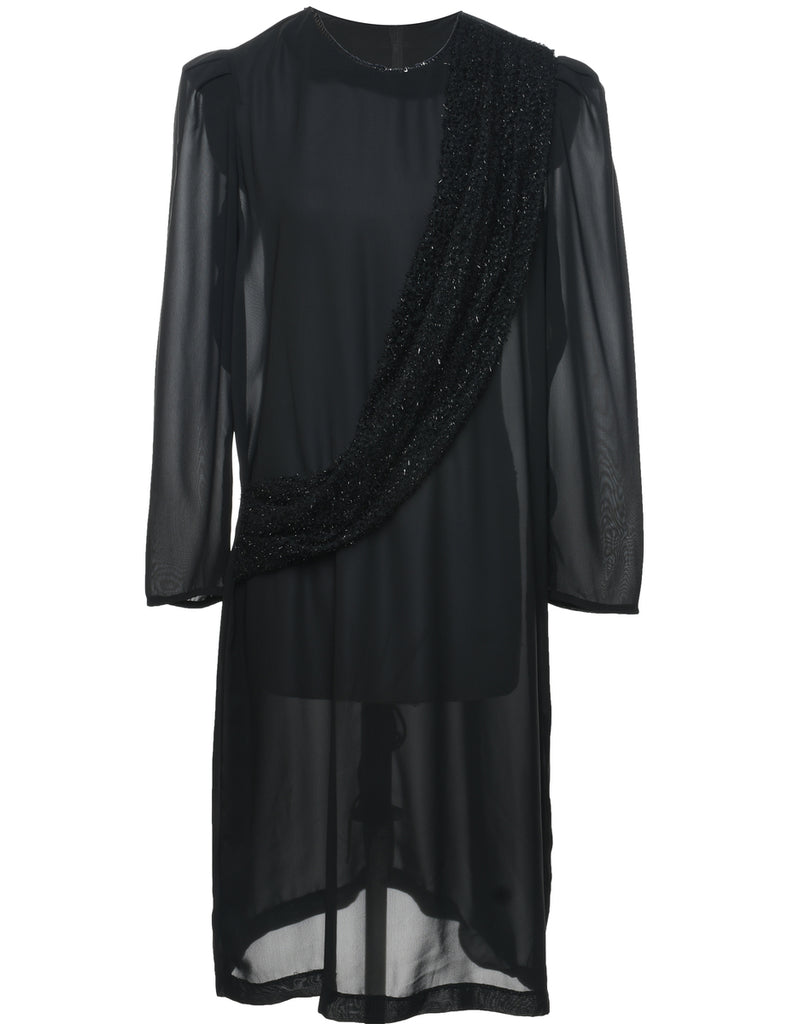 Sheer Black Dress - L