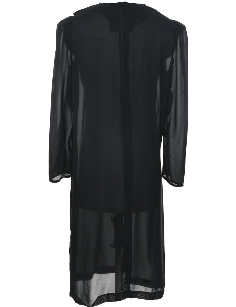 Sheer Black Dress - L