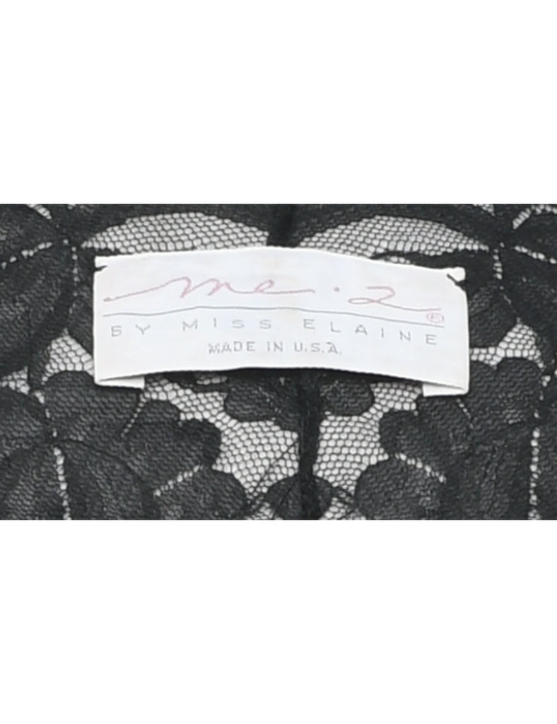 Sheer Black Dressing Gown - L