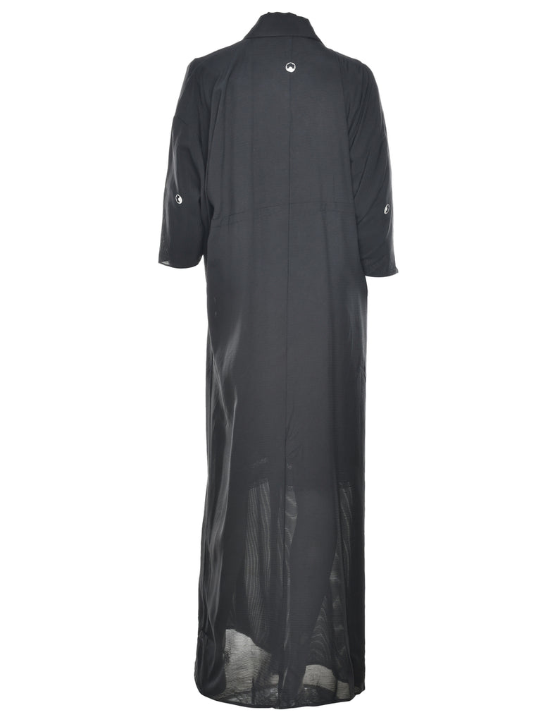 Sheer Black Full Length Kimono - L