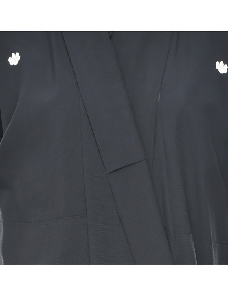 Sheer Black Full Length Kimono - L
