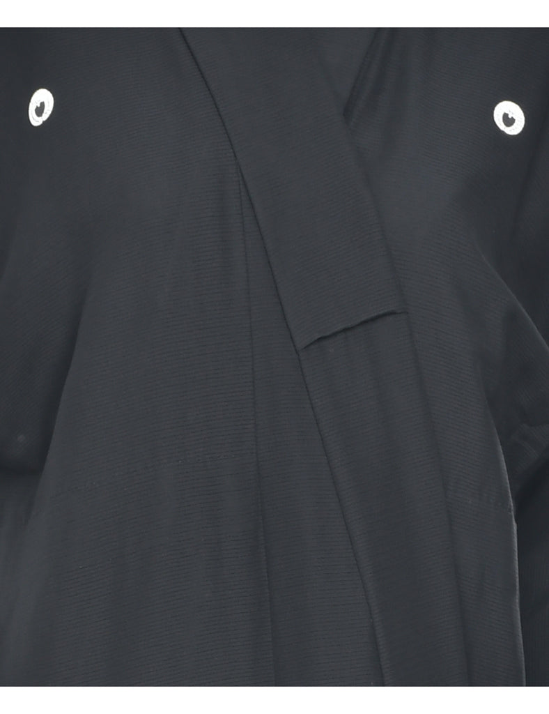 Sheer Black Full Length Kimono - XL