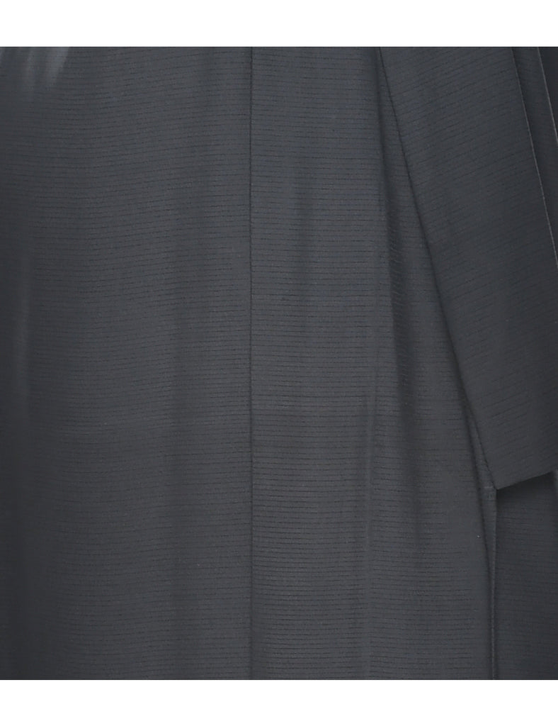 Sheer Black Full Length Kimono - M