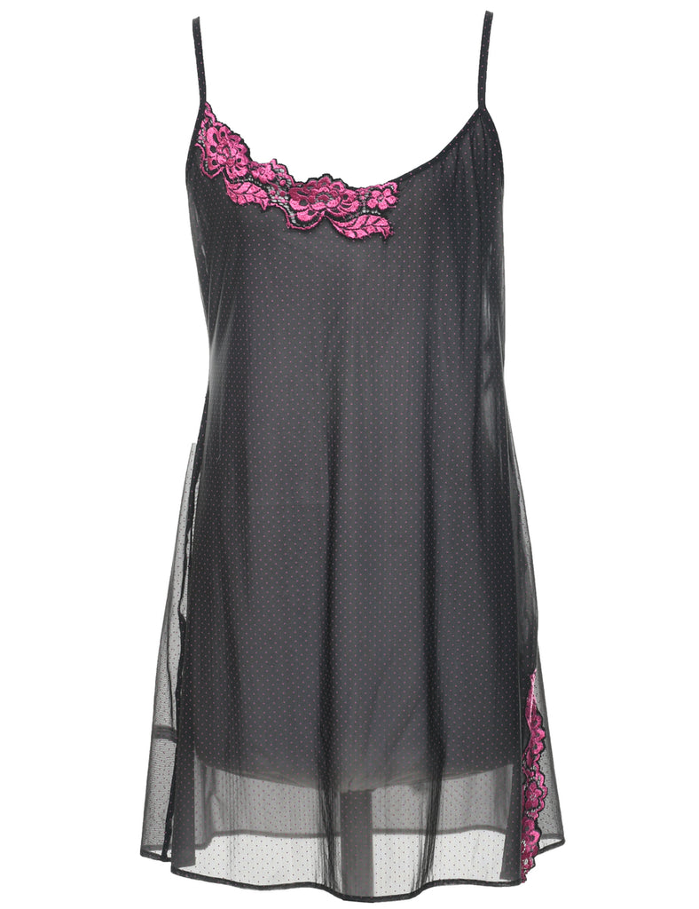 Sheer Black Slip - L