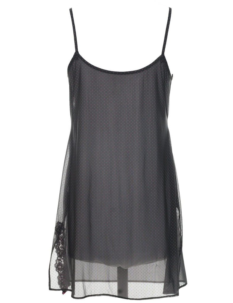 Sheer Black Slip - L