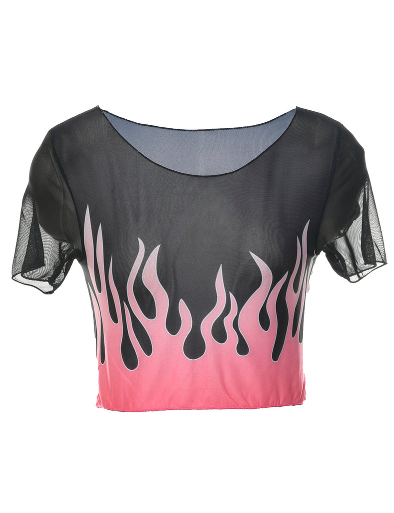Sheer Black Top - XS