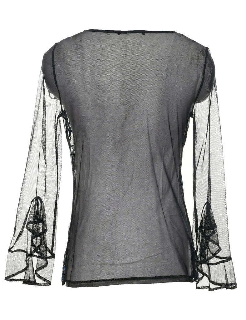 Sheer Effect Black Top - M