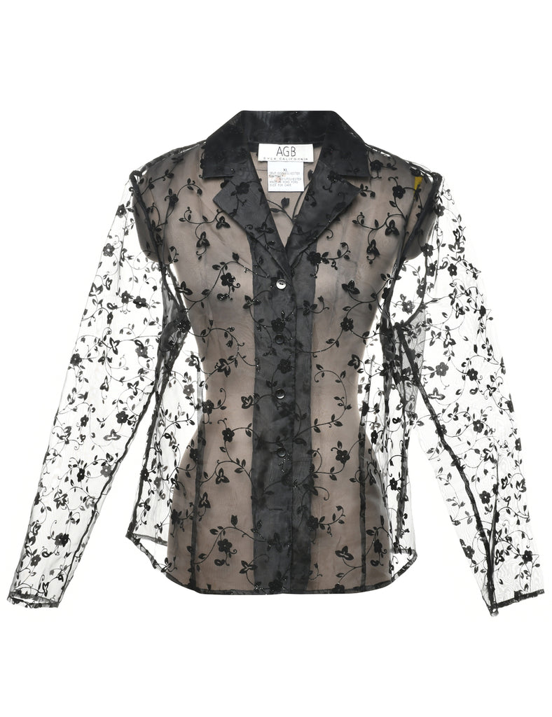 Sheer Effect Blouse - XL