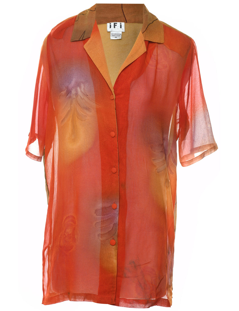 Sheer Effect Blouse - M