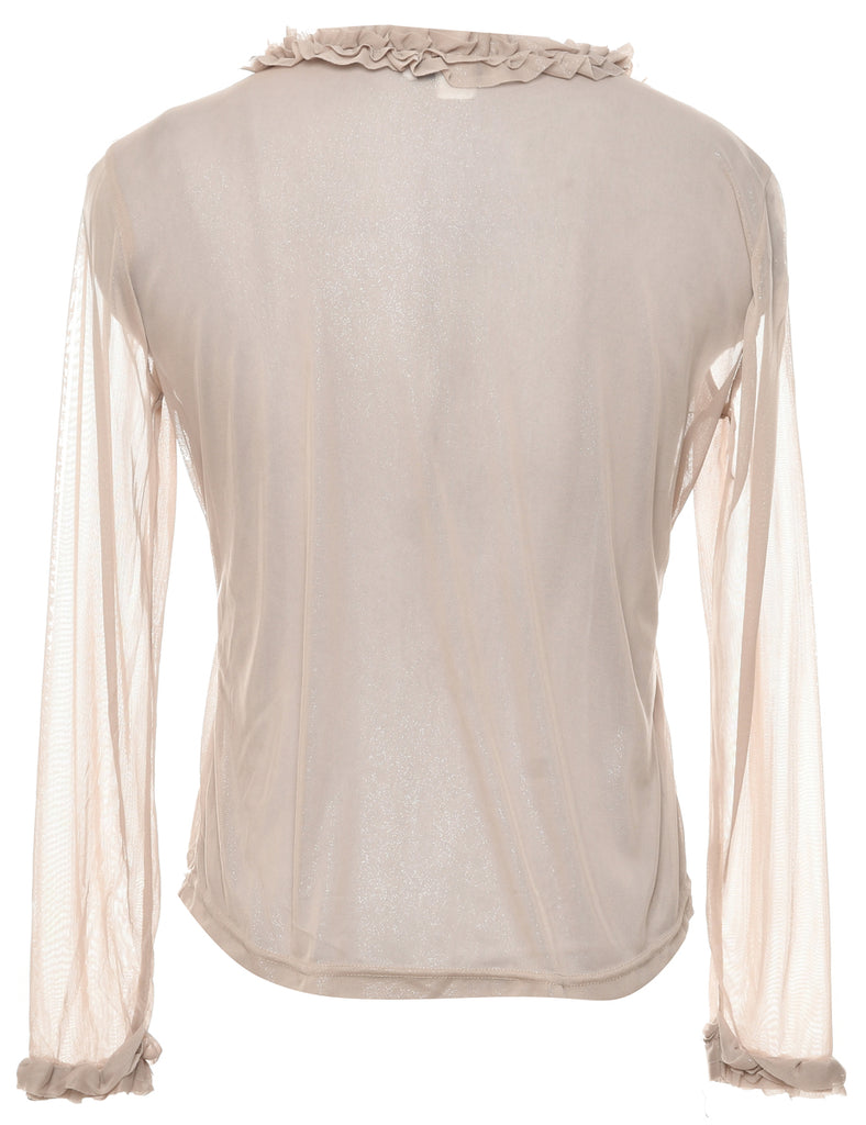 Sheer Effect Evening Blouse - M
