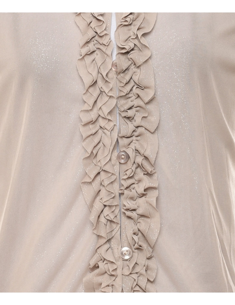 Sheer Effect Evening Blouse - M