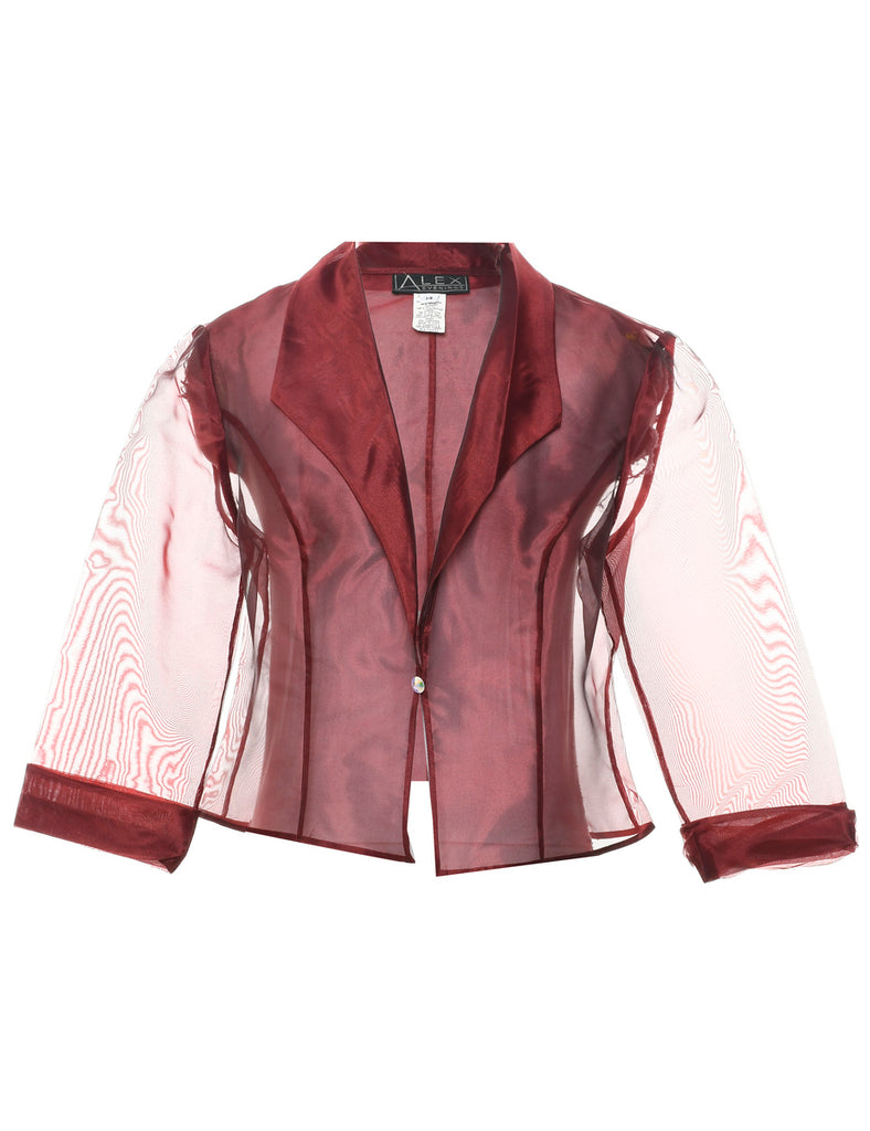 Sheer Effect Evening Jacket - L