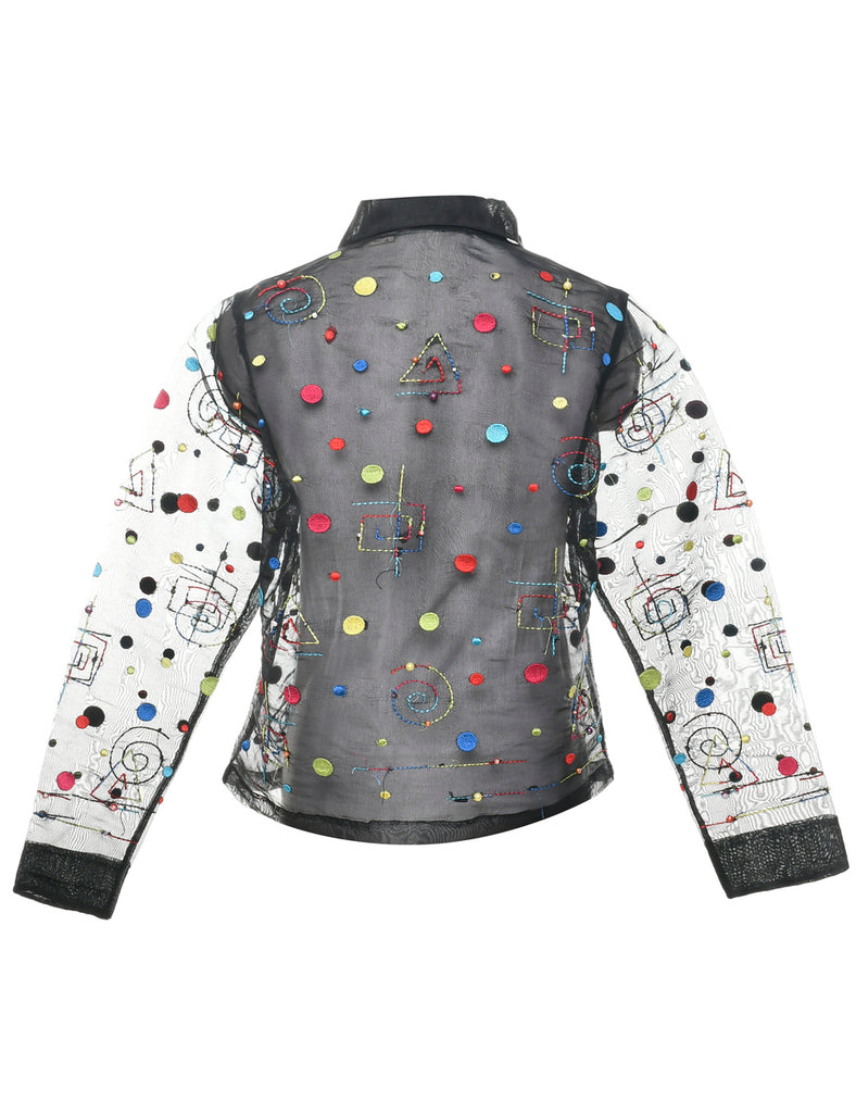 Sheer Effect Evening Jacket - M