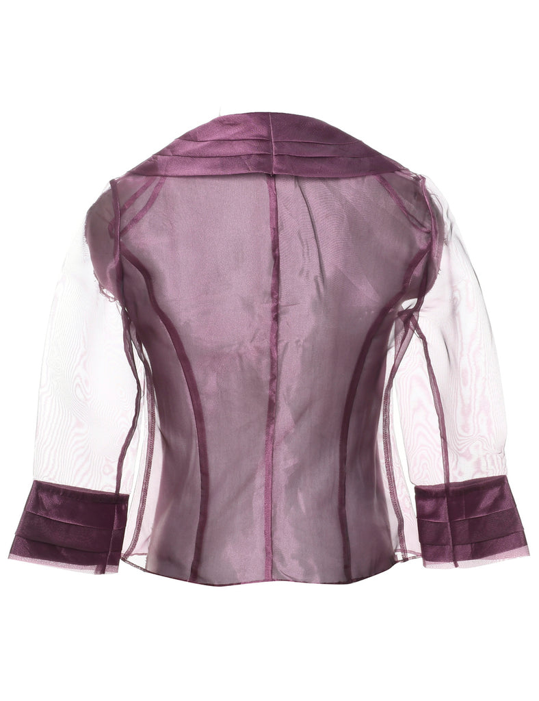Sheer Effect Evening Jacket - M