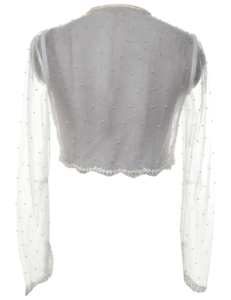 Sheer Effect Evening Jacket - XS