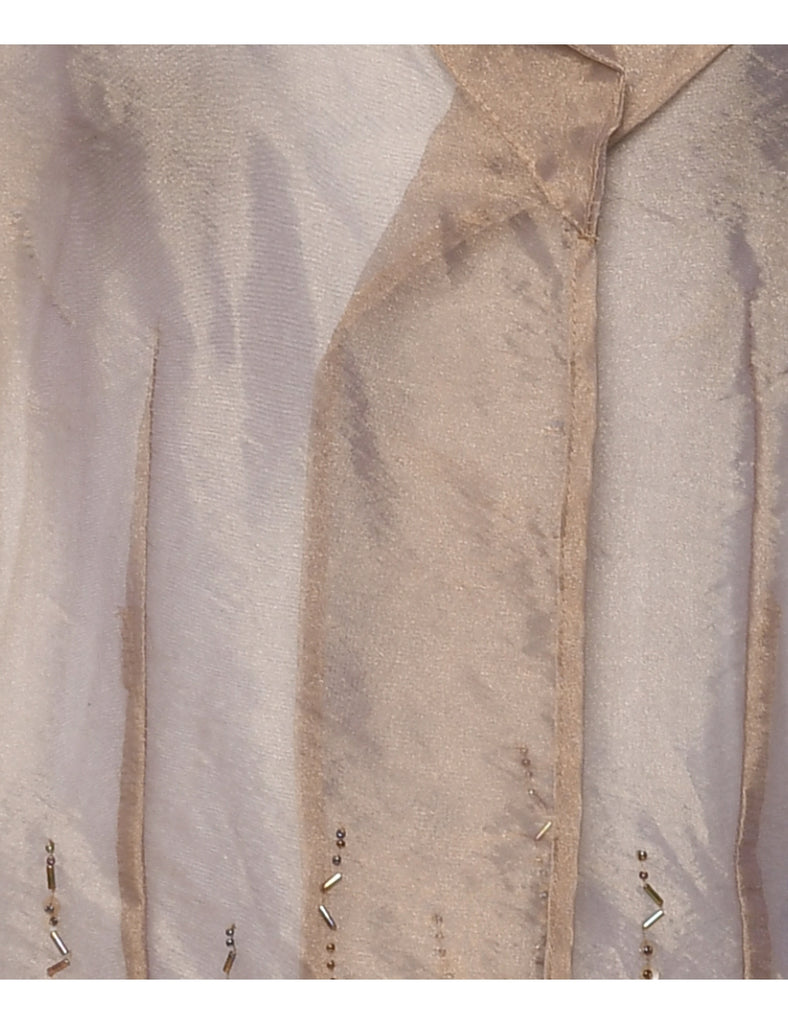 Sheer Effect Evening Jacket - L