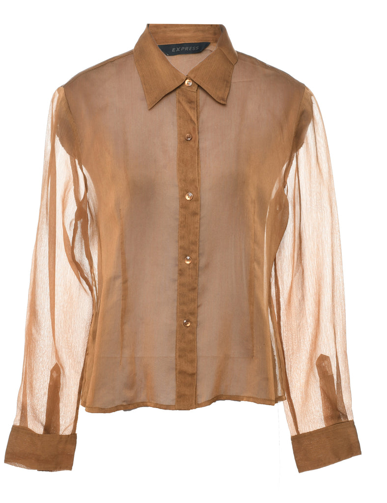 Sheer Effect Evening Shirt - L