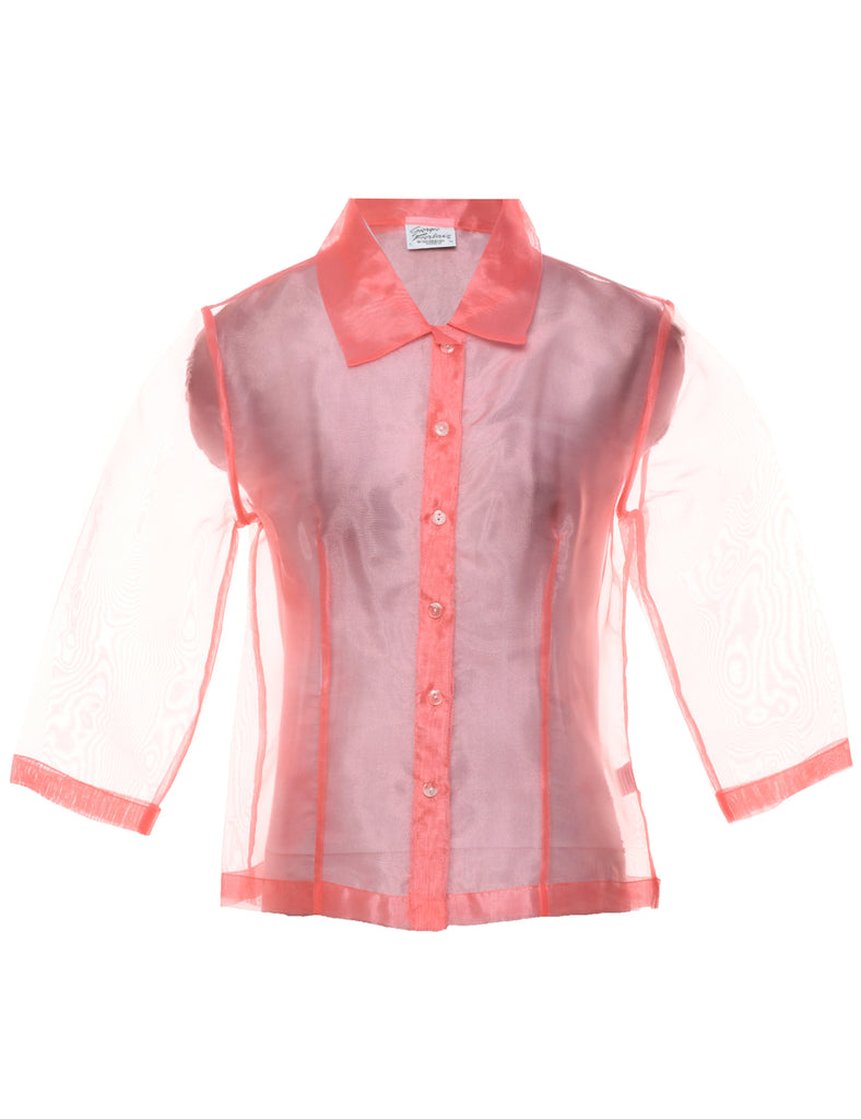 Sheer Effect Evening Shirt - L