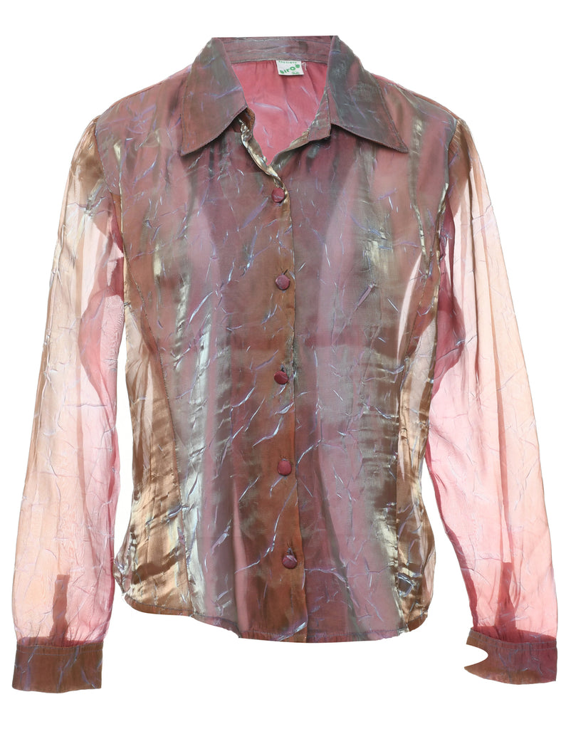 Sheer Effect Evening Shirt - M