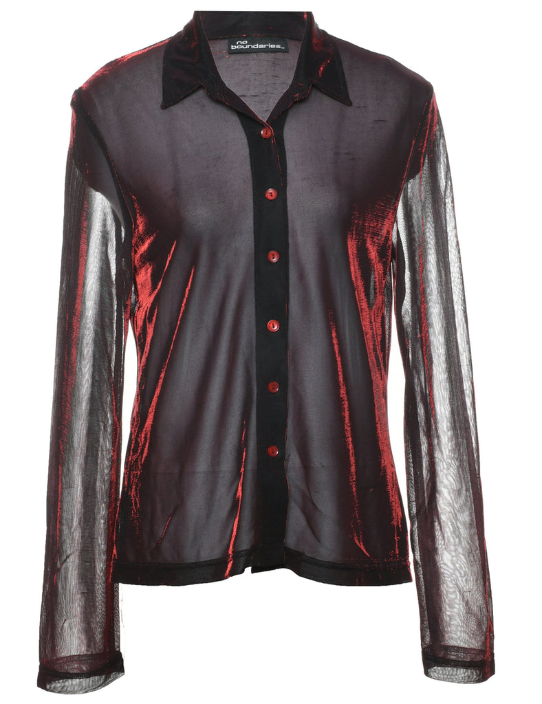 Sheer Effect Evening Shirt - M