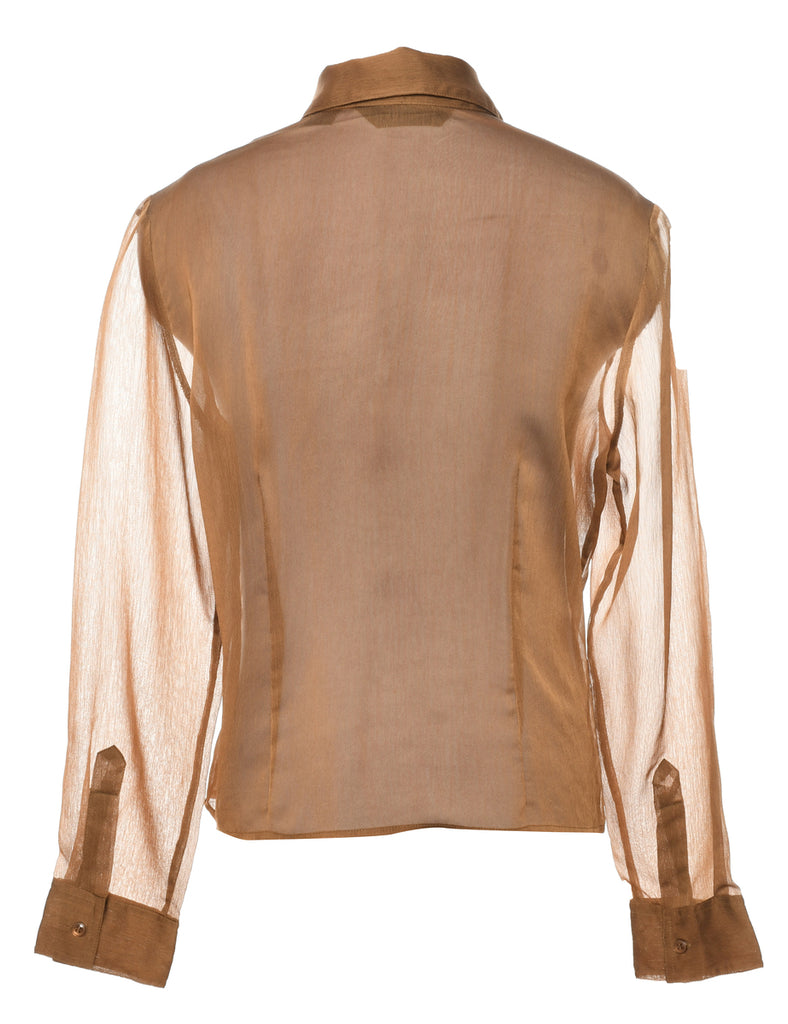 Sheer Effect Evening Shirt - L