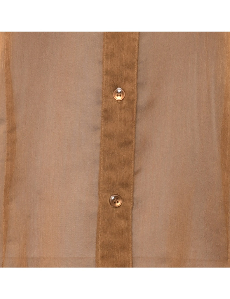 Sheer Effect Evening Shirt - L