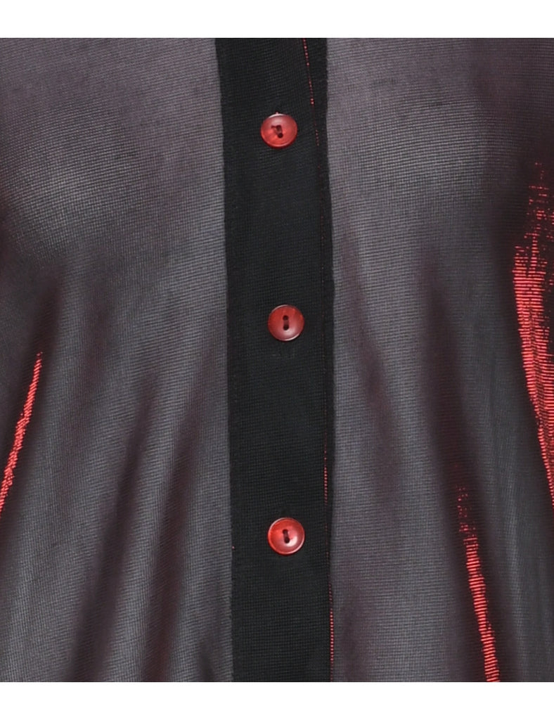 Sheer Effect Evening Shirt - M
