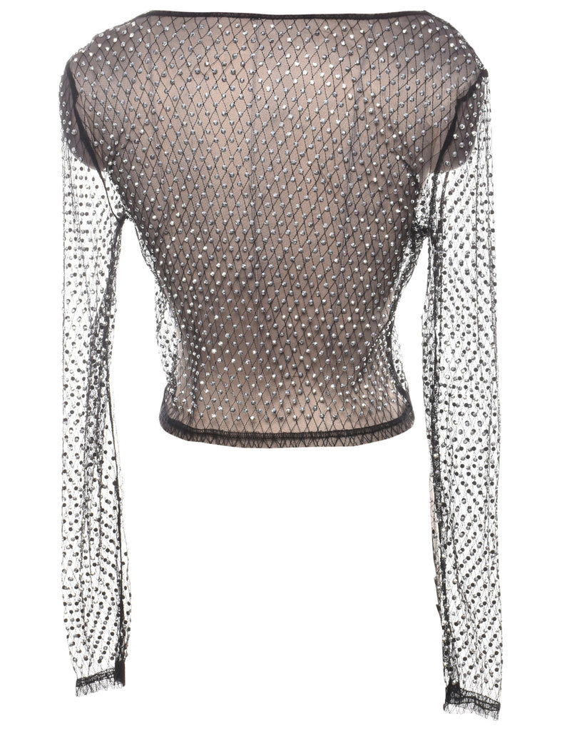 Sheer Effect Evening Top - S
