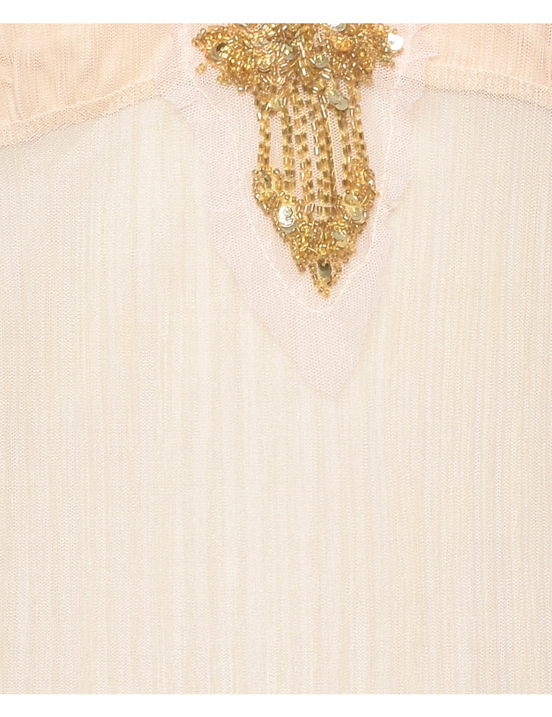 Sheer Effect Evening Top - S