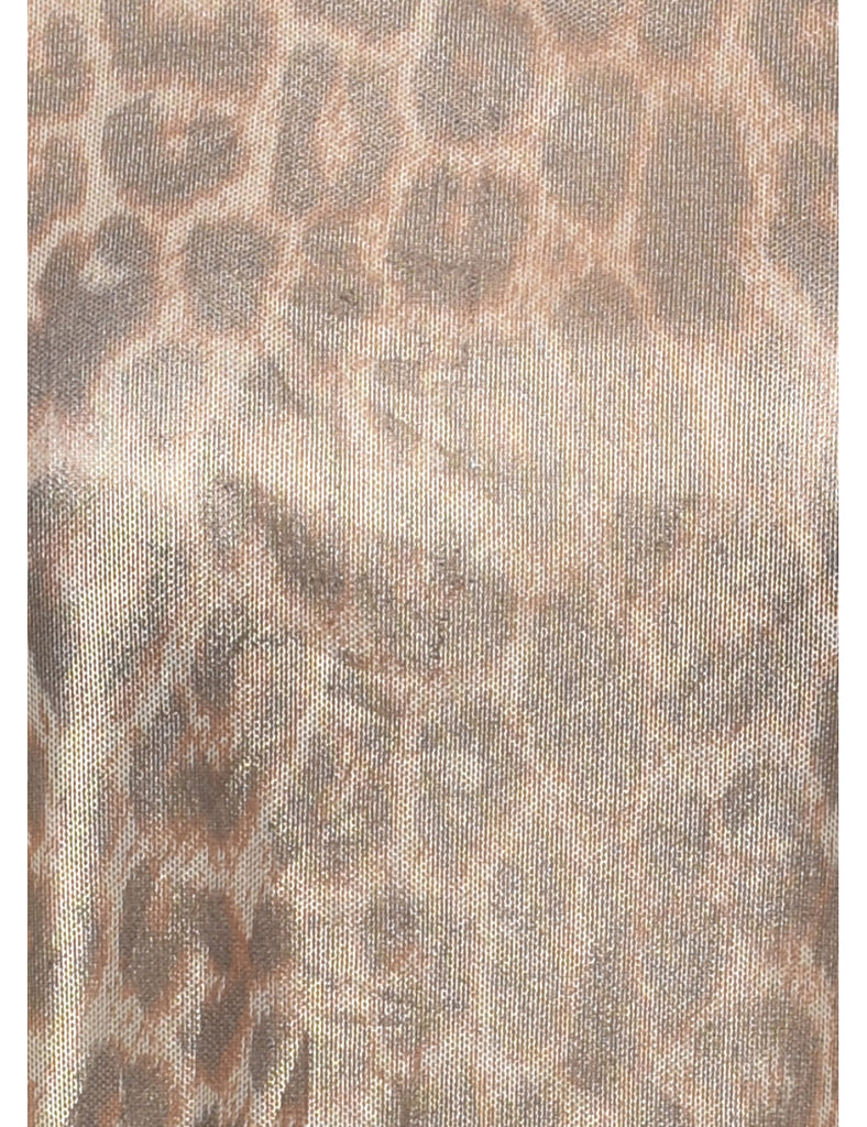 Sheer Effect Leopard Evening Top - L