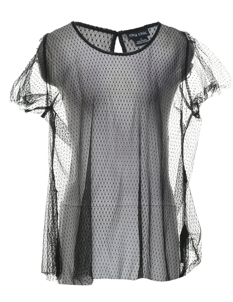 Sheer Effect Sheer Top - S