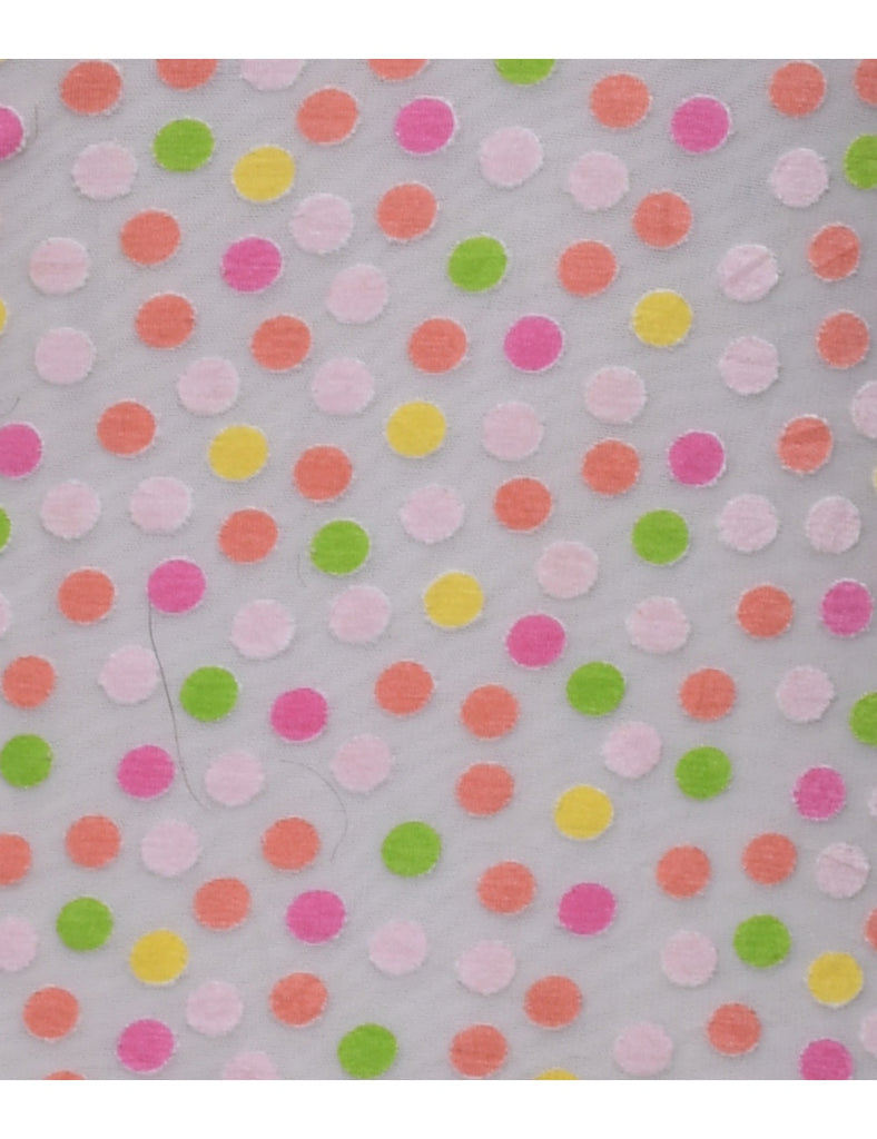 Sheer Multi-Colour Polka Dot Design Cami Top - M