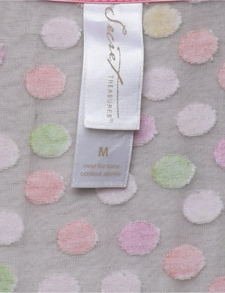 Sheer Multi-Colour Polka Dot Design Cami Top - M