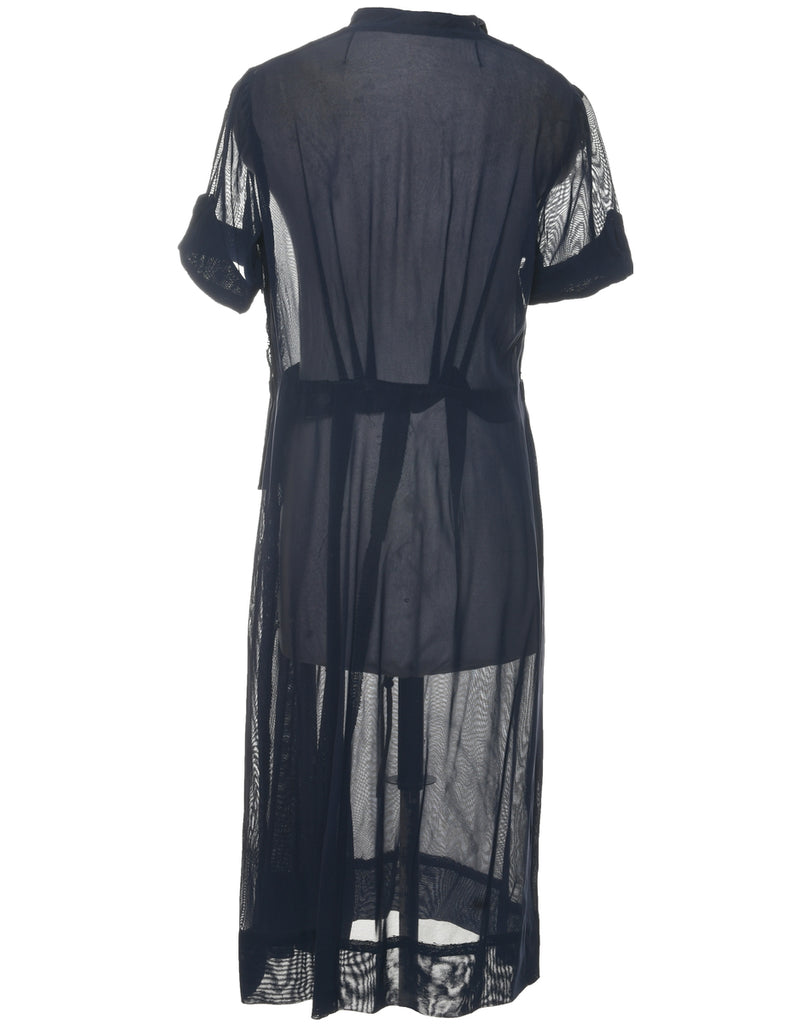 Sheer Navy Dress - M
