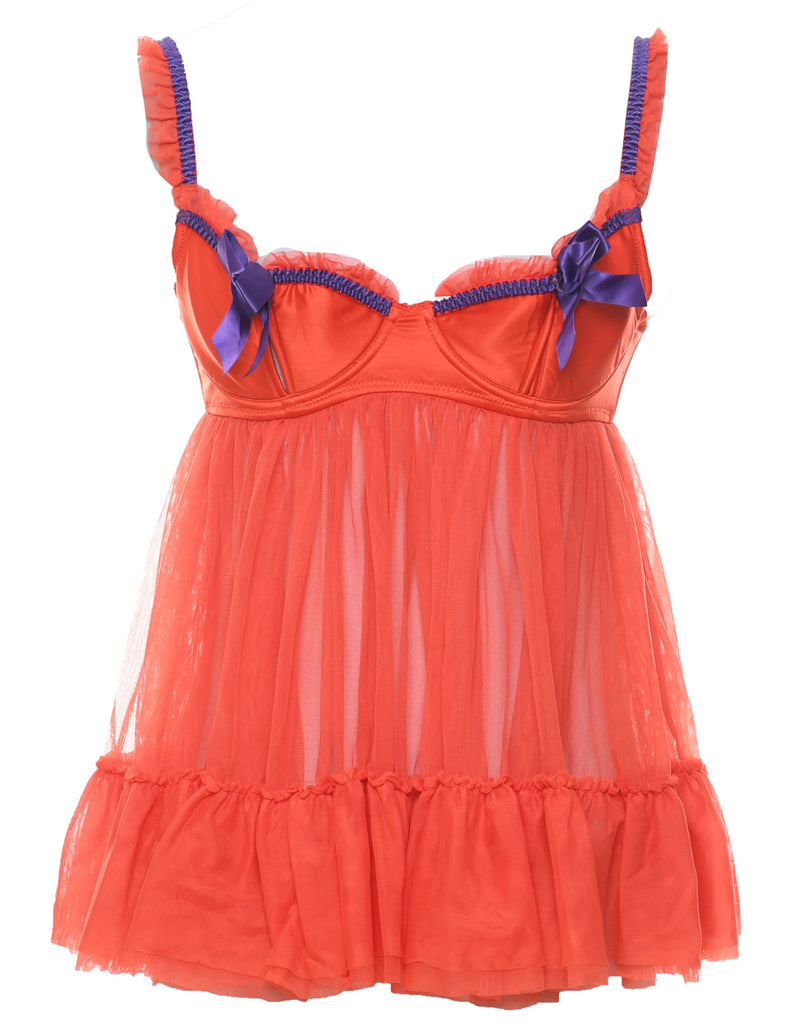 Sheer Red Babydoll - XS