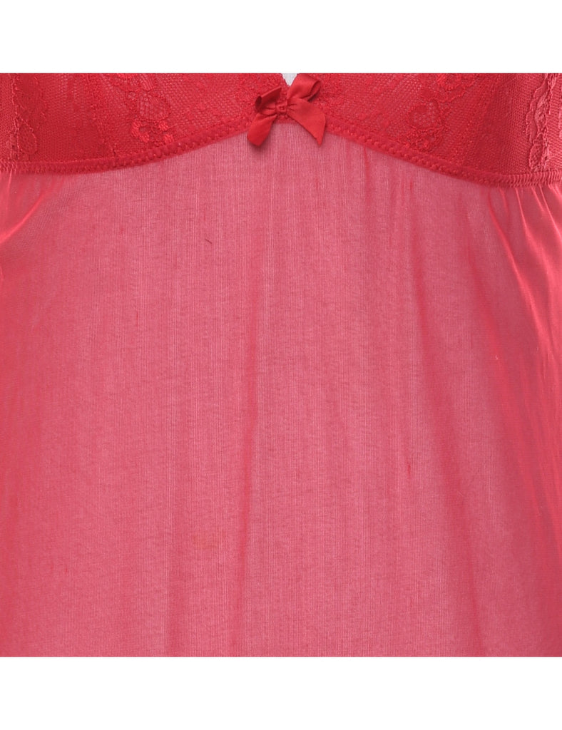 Sheer Red Lace Camisole - XS