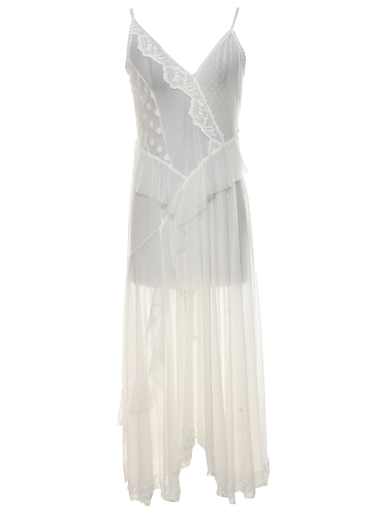 Sheer White Nightdress - M