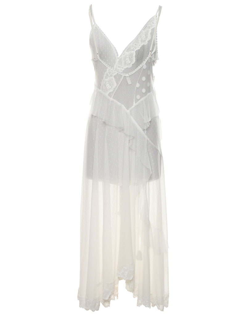 Sheer White Nightdress - M