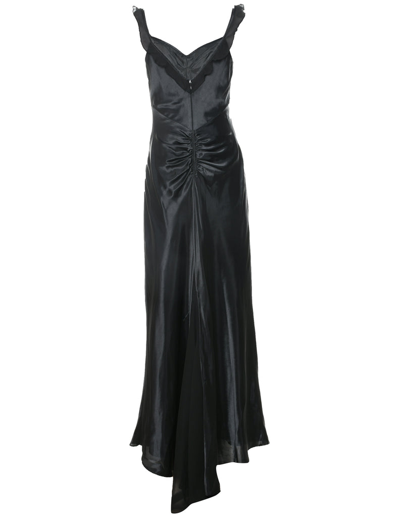 Shiny Black Prom Dress - M