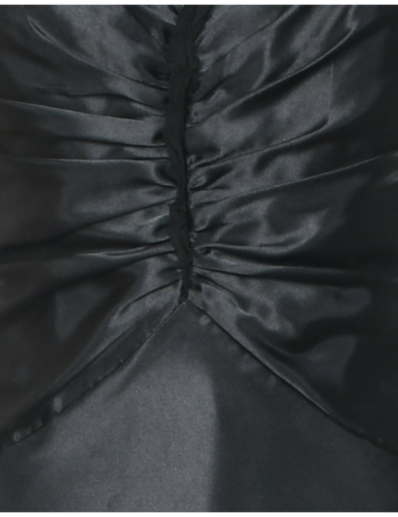 Shiny Black Prom Dress - M
