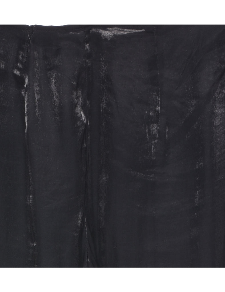 Shiny Black Trousers - W26 L25