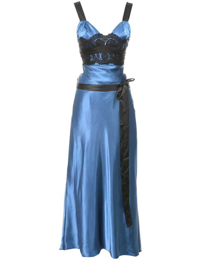 Shiny Blue Prom Dress - XS