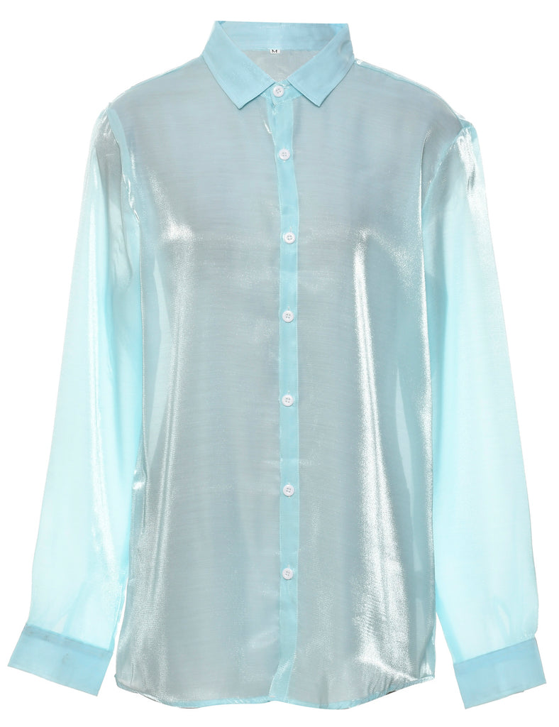 Shiny Light Blue Shirt - L