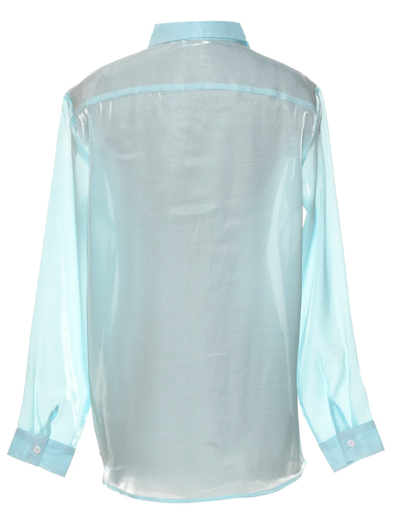 Shiny Light Blue Shirt - L